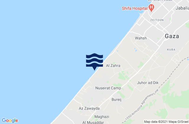 Mapa de mareas Al Burayj, Palestinian Territory