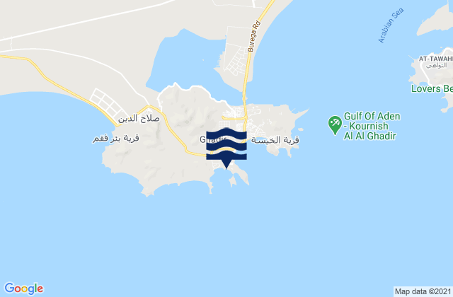 Mapa de mareas Al Burayqah, Yemen