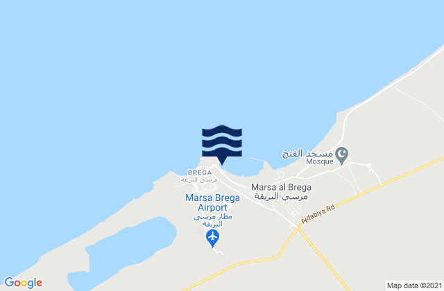 Mapa de mareas Al Burayqah, Libya
