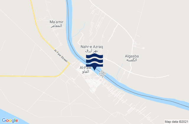 Mapa de mareas Al Fāw, Iraq