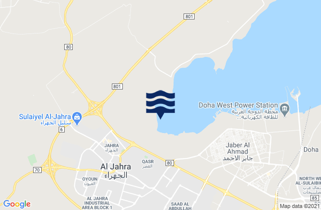 Mapa de mareas Al Jahrā’, Kuwait