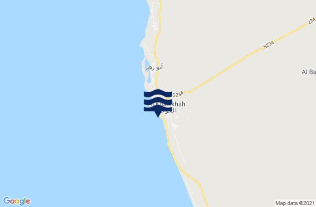 Mapa de mareas Al Khawkhah, Yemen