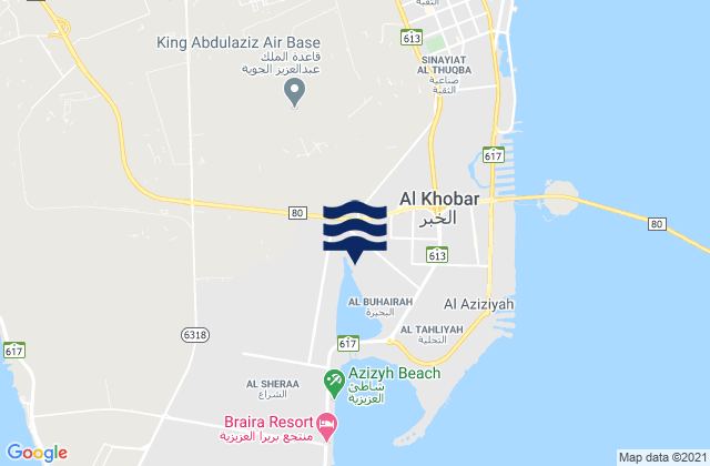 Mapa de mareas Al Khubar, Saudi Arabia