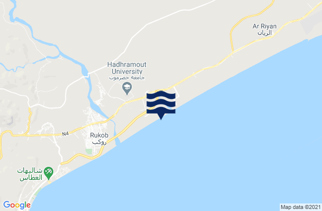Mapa de mareas Al Mukalla City, Yemen