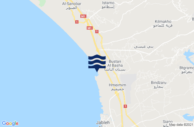 Mapa de mareas Al Qardāḩah, Syria