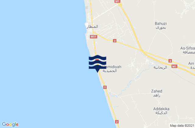 Mapa de mareas Al Ḩamīdīyah, Syria