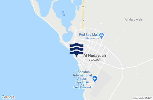 Mapa de mareas Al Ḩudaydah, Yemen