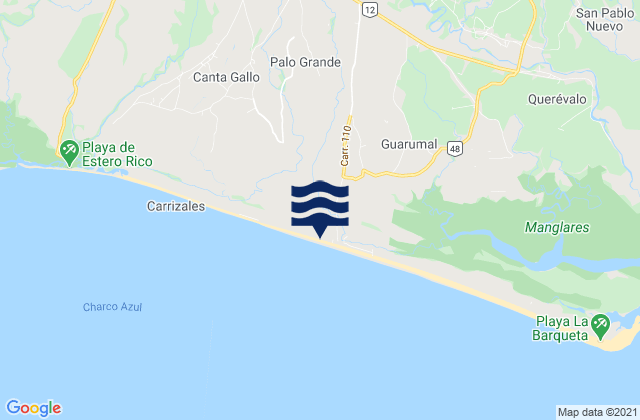 Mapa de mareas Alanje, Panama