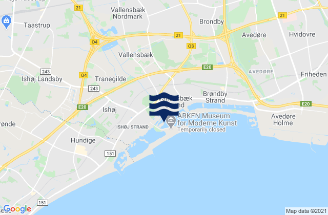 Mapa de mareas Albertslund Kommune, Denmark