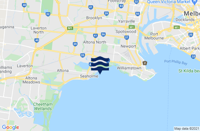 Mapa de mareas Albion, Australia