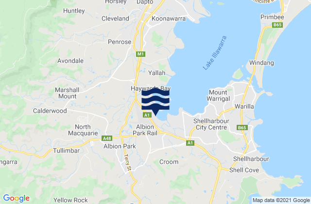 Mapa de mareas Albion Park Rail, Australia