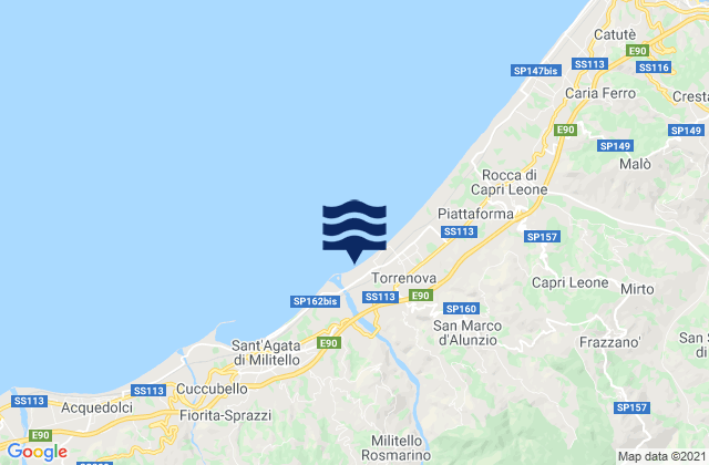 Mapa de mareas Alcara Li Fusi, Italy