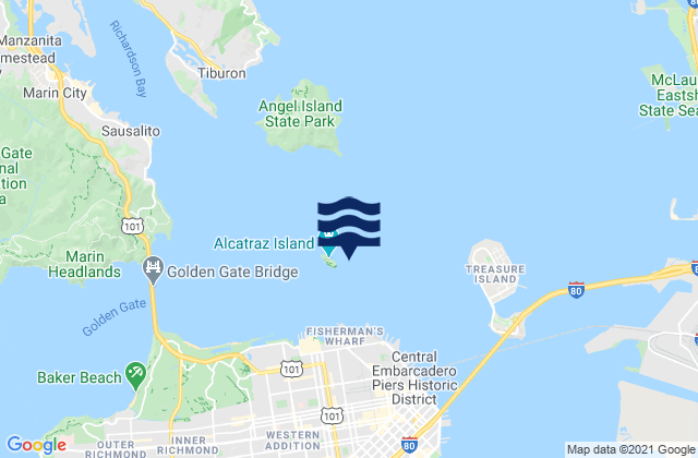Mapa de mareas Alcatraz (North Point), United States