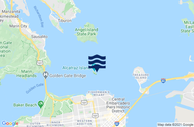 Mapa de mareas Alcatraz Island, United States