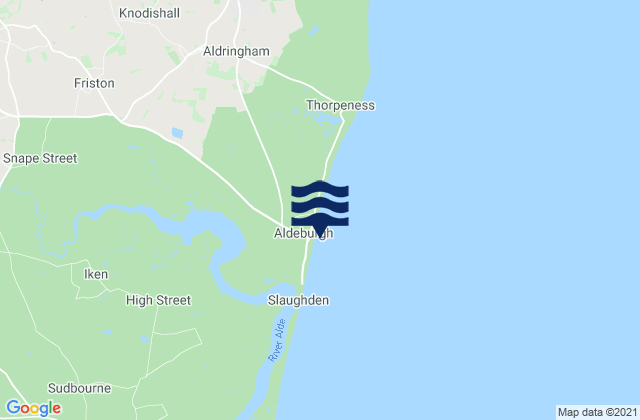 Mapa de mareas Aldeburgh, United Kingdom