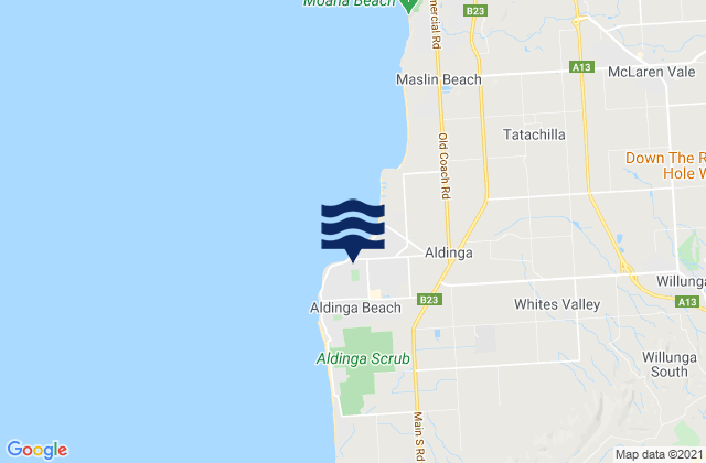 Mapa de mareas Aldinga Beach, Australia
