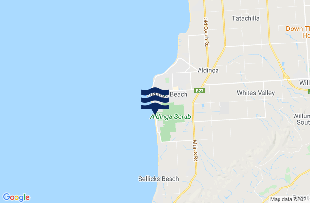 Mapa de mareas Aldinga Beach, Australia