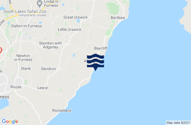 Mapa de mareas Aldingham Beach, United Kingdom