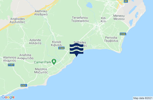 Mapa de mareas Alethrikó, Cyprus