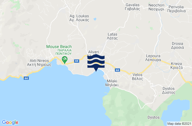 Mapa de mareas Alivéri, Greece