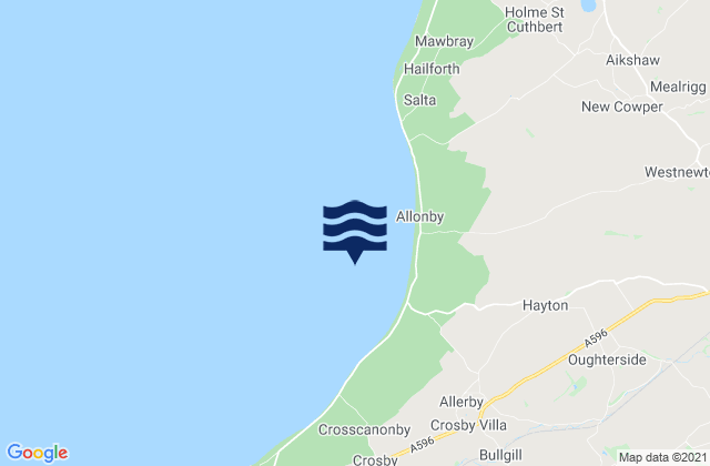 Mapa de mareas Allonby Bay, United Kingdom