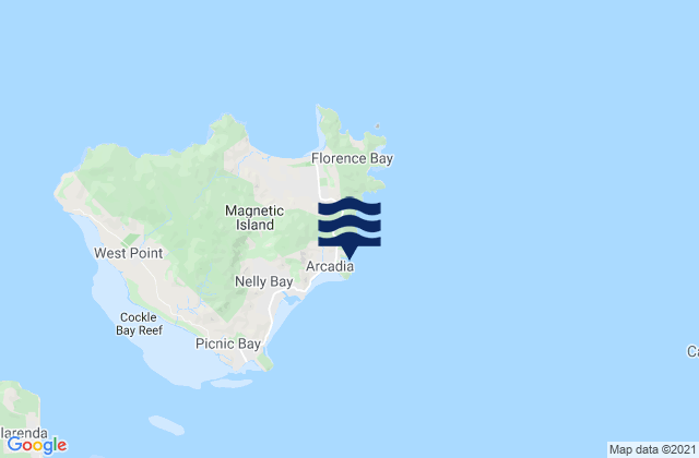 Mapa de mareas Alma Bay, Australia