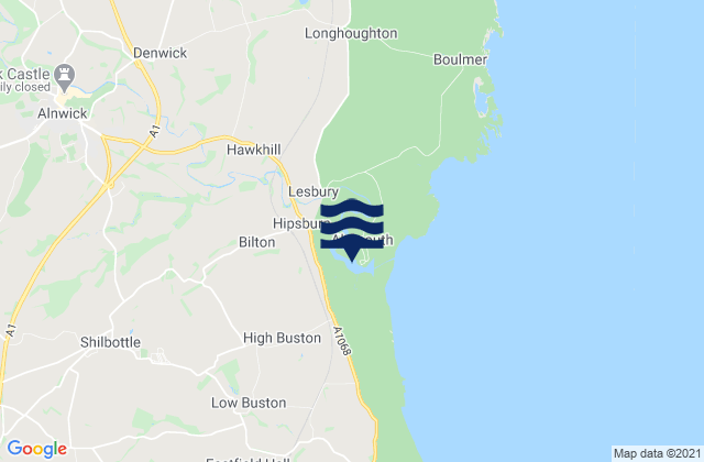 Mapa de mareas Aln Estuary, United Kingdom