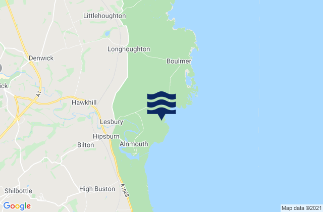 Mapa de mareas Alnmouth, United Kingdom