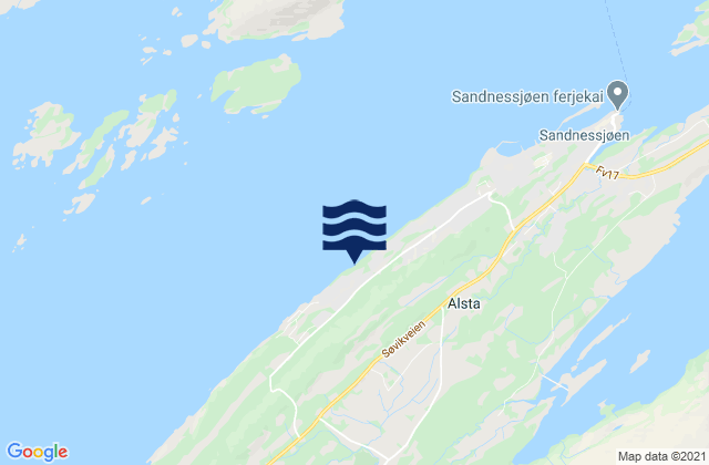 Mapa de mareas Alstahaug, Norway