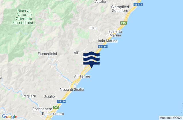 Mapa de mareas Alì, Italy