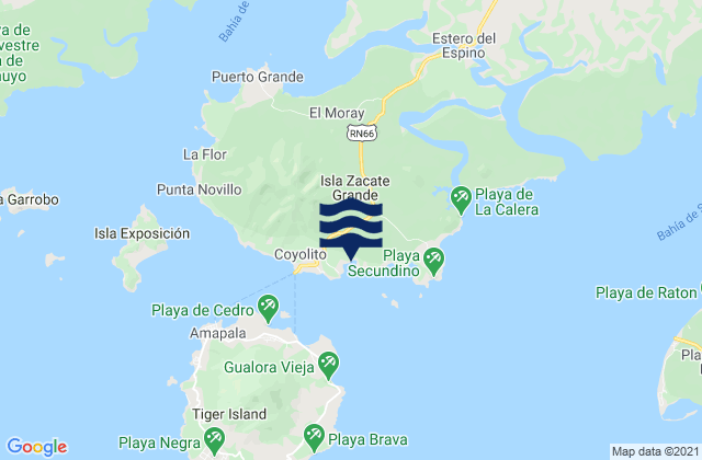 Mapa de mareas Amapala, Honduras