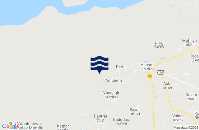Mapa de mareas Ambheta, India