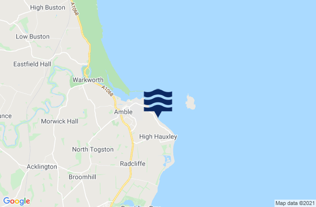 Mapa de mareas Amble Links Beach, United Kingdom