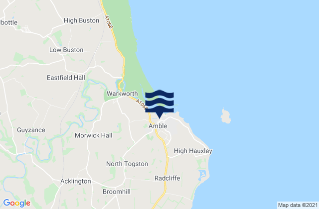 Mapa de mareas Amble, United Kingdom