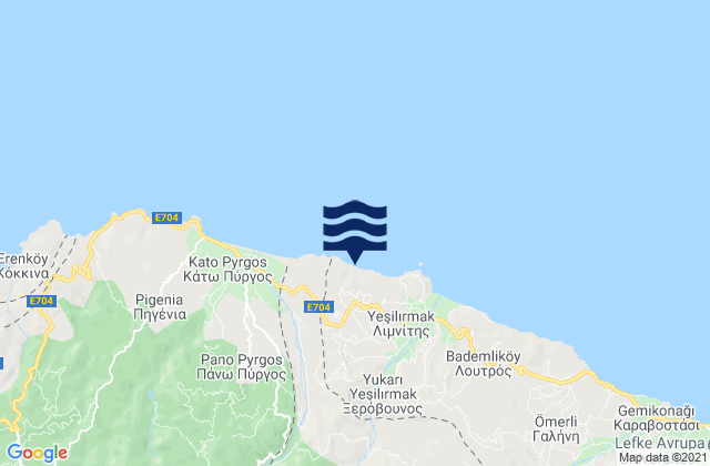 Mapa de mareas Ammadiés, Cyprus