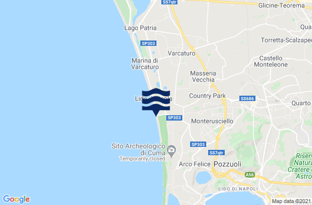 Mapa de mareas Amodio-Massariola, Italy