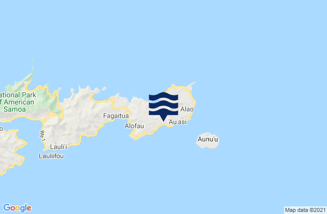 Mapa de mareas Amouli, American Samoa