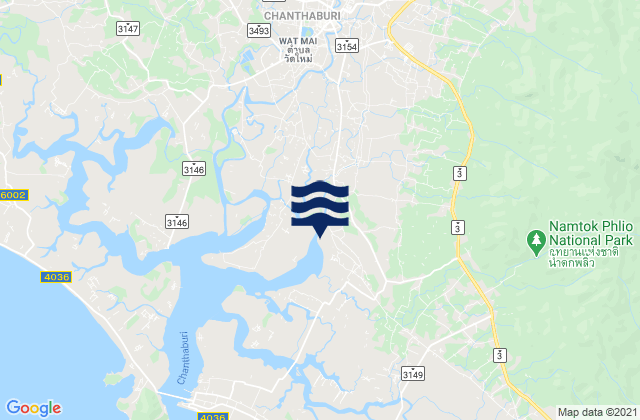 Mapa de mareas Amphoe Mueang Chanthaburi, Thailand