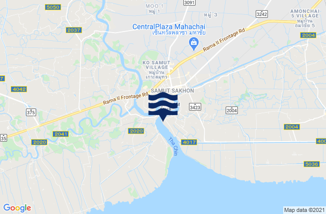 Mapa de mareas Amphoe Mueang Samut Sakhon, Thailand