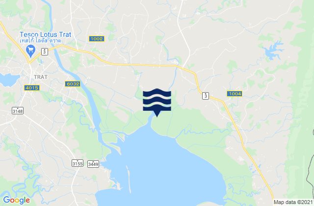 Mapa de mareas Amphoe Mueang Trat, Thailand