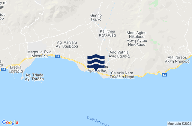Mapa de mareas Amárynthos, Greece