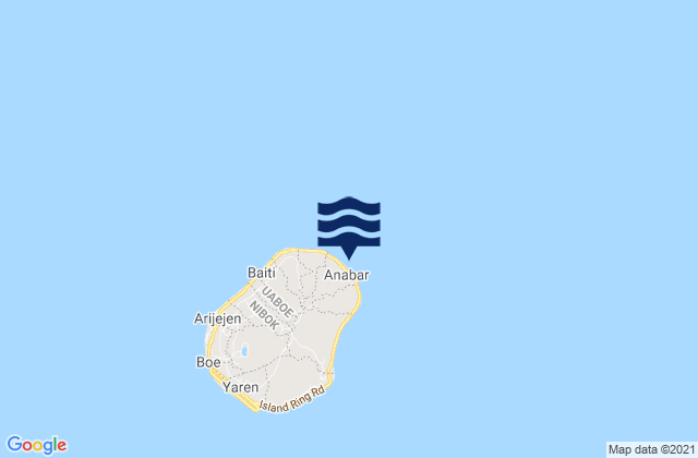 Mapa de mareas Anabar District, Nauru
