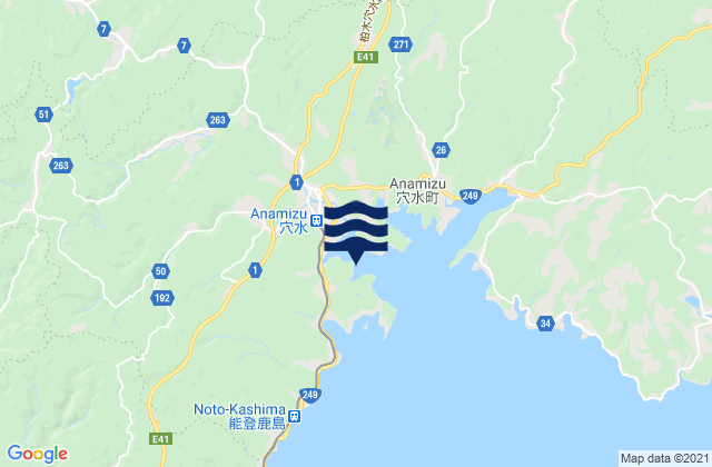 Mapa de mareas Anamizu, Japan