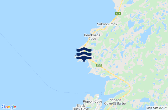 Mapa de mareas Anchor Point, Canada