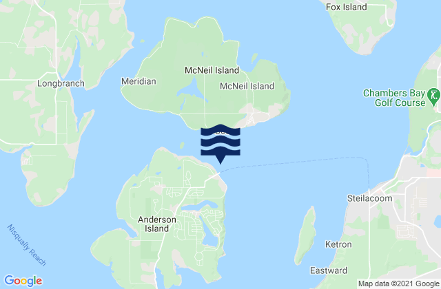 Mapa de mareas Anderson Island, United States