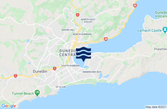 Mapa de mareas Andersons Bay Inlet, New Zealand