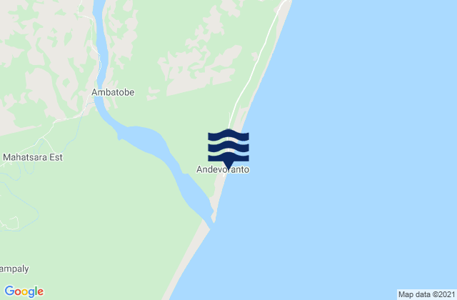 Mapa de mareas Andovoranto, Madagascar