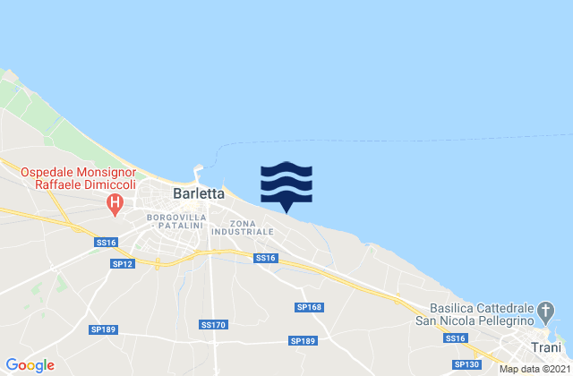 Mapa de mareas Andria, Italy