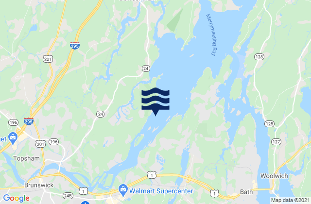 Mapa de mareas Androscoggin River Entrance, United States