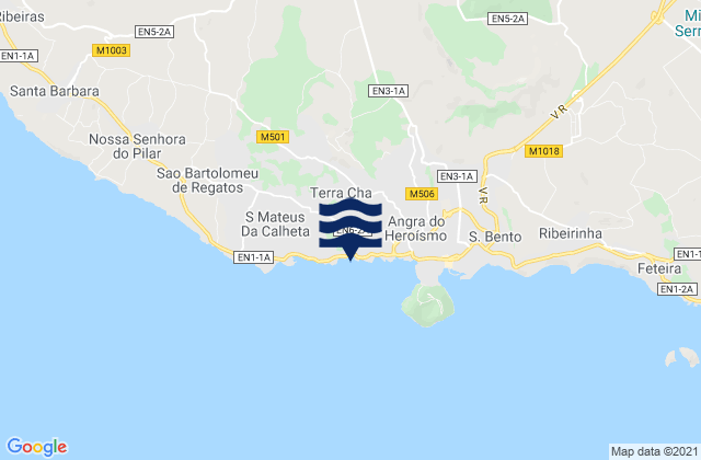 Mapa de mareas Angra do Heroísmo, Portugal